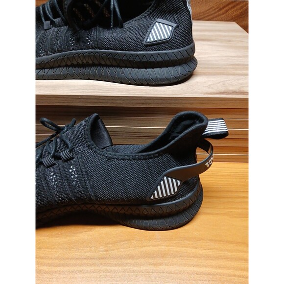 VNANV Black Slip On Designer Fashion Lace Running Shoes Sneakers Size 14 - Picture 11 of 15